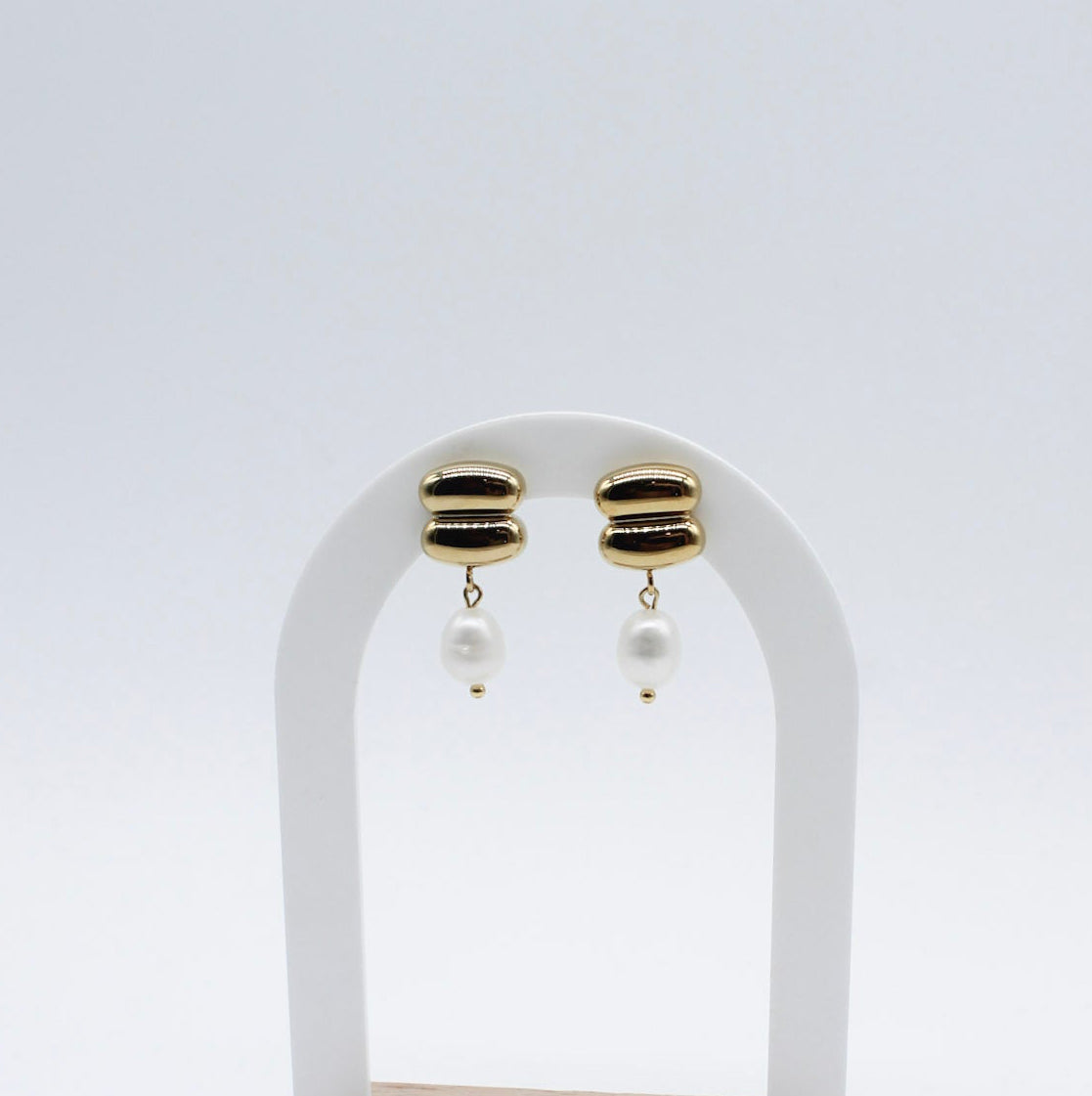 ARETES PERLA OVAL