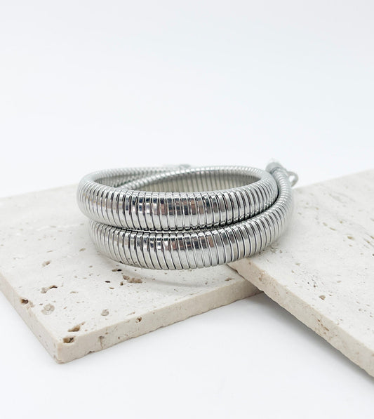 PULSERA PLATEA DOBLE