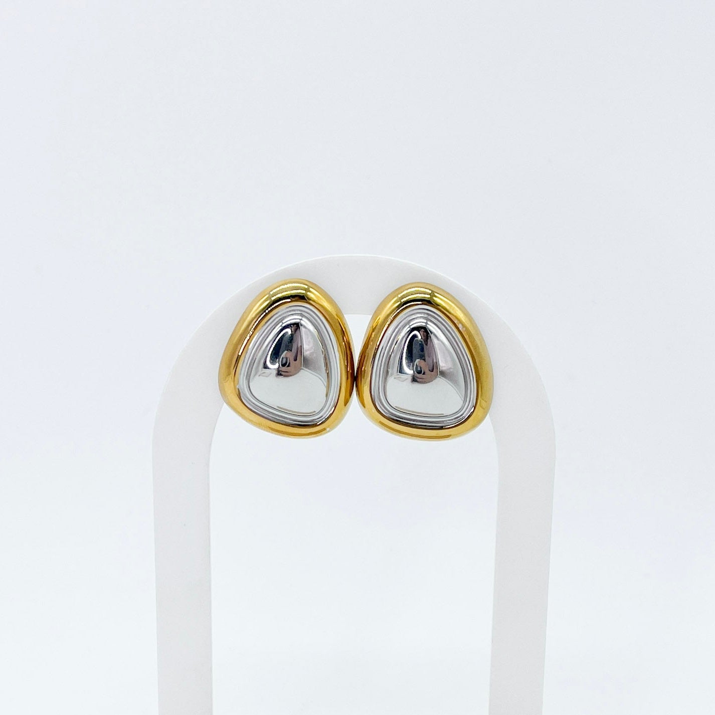 ARETES RETRE DOS COLORES OVAL