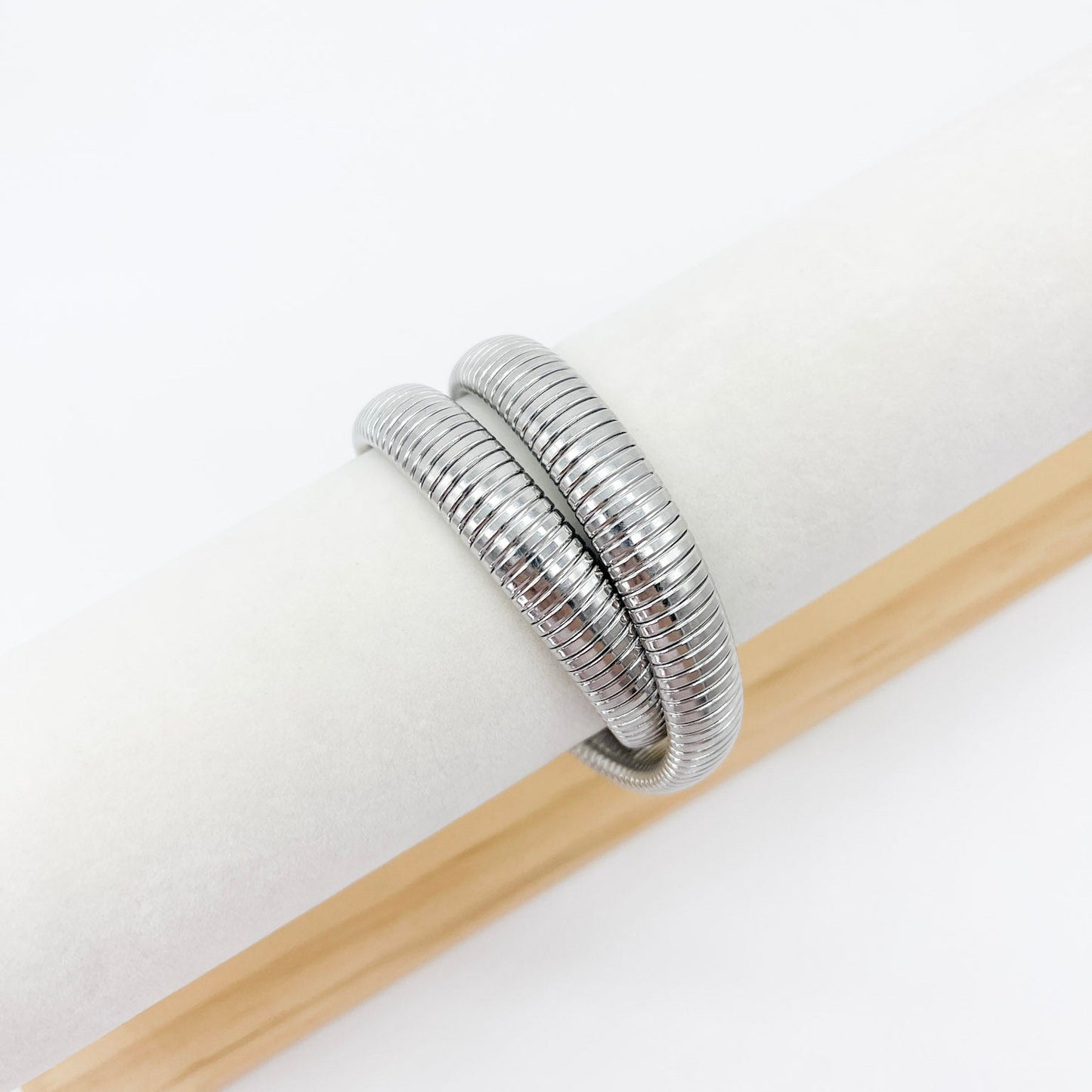 PULSERA PLATEA DOBLE