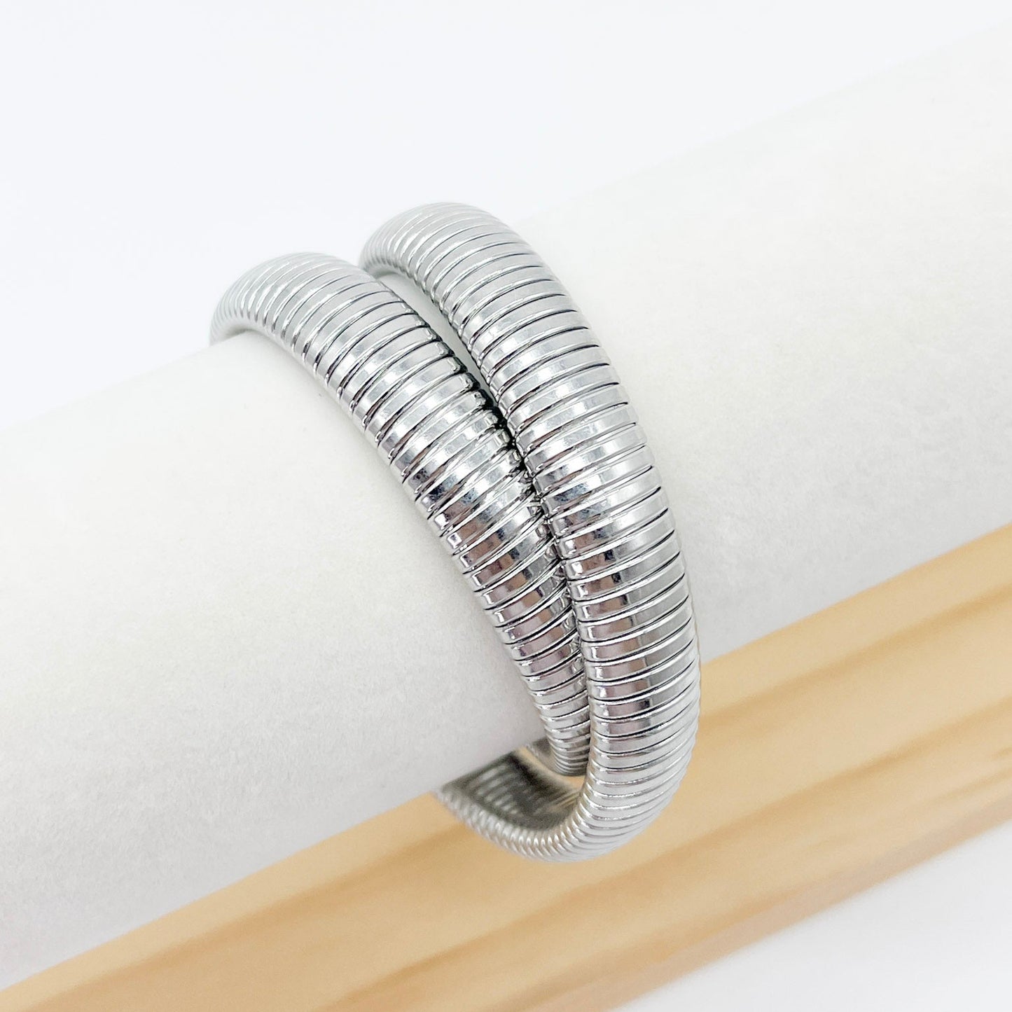 PULSERA PLATEA DOBLE