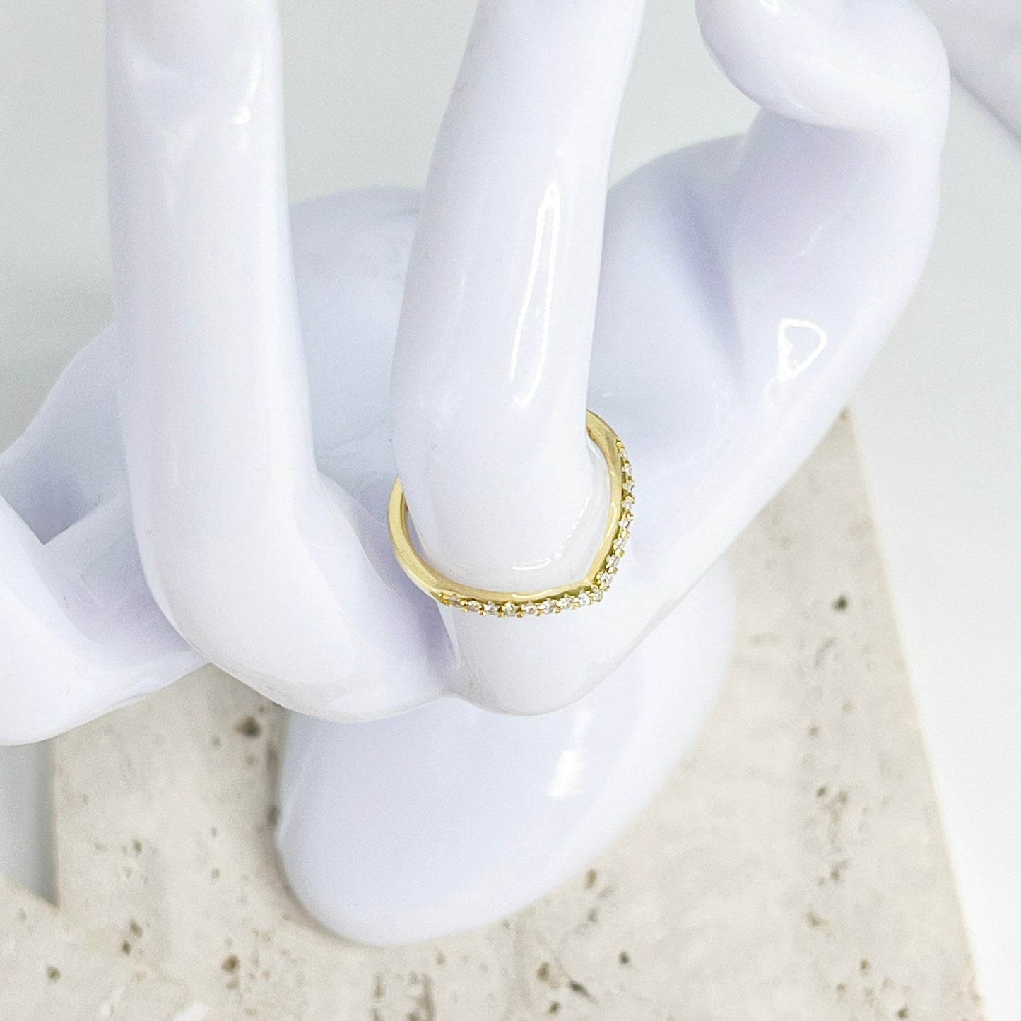 ANILLO MARLENE  PLATA .925 CON BAÑO DE ORO Y ZIRCONIAS