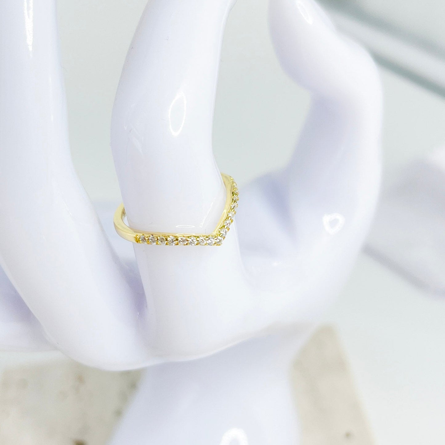 ANILLO MARLENE  PLATA .925 CON BAÑO DE ORO Y ZIRCONIAS