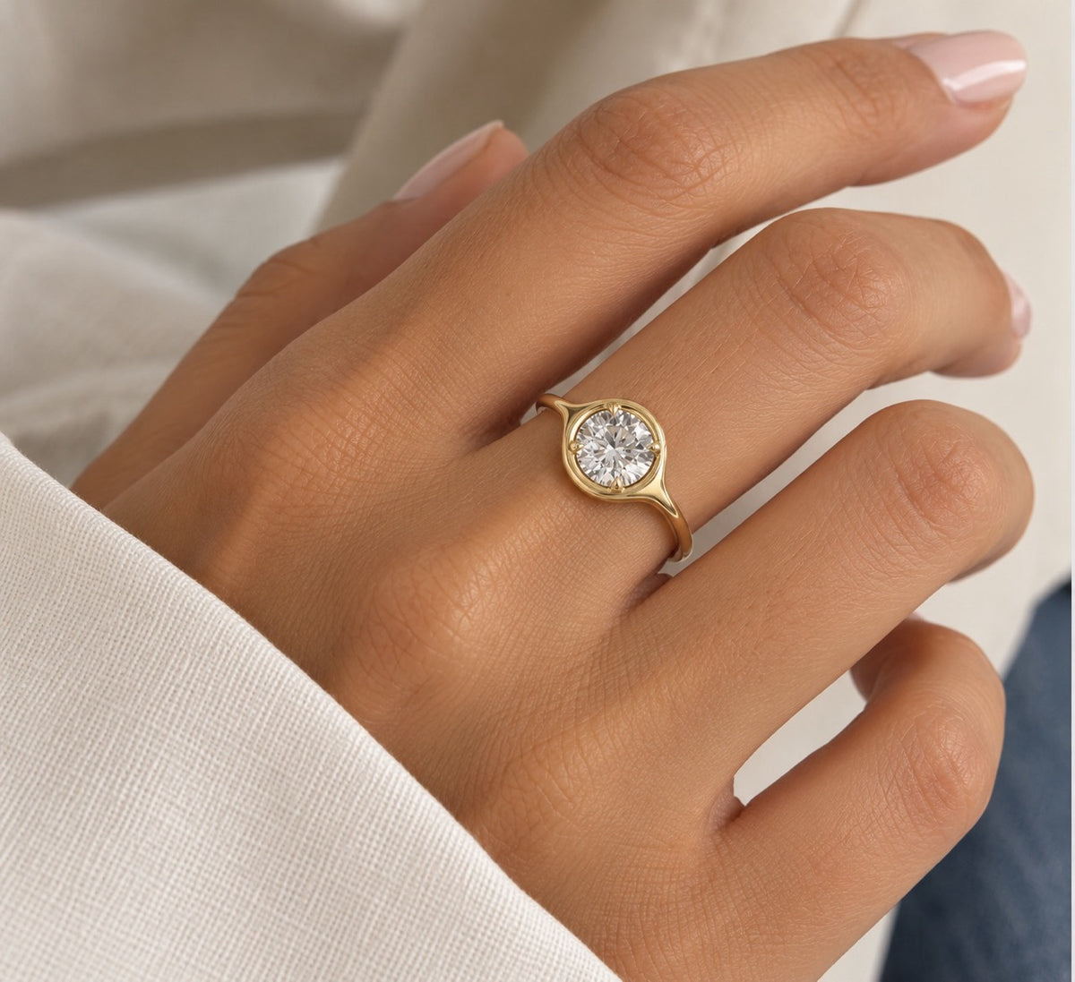 Anillo Solé Moissanita