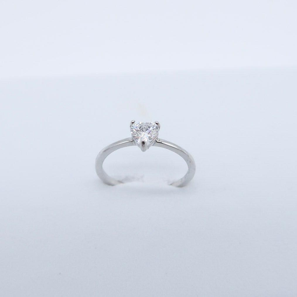 ANILLO CORAZON SOLITARIO