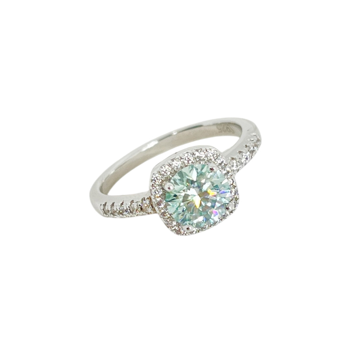 ANILLO GLAM PLATA .925 CON PIEDRA MOISSANITA