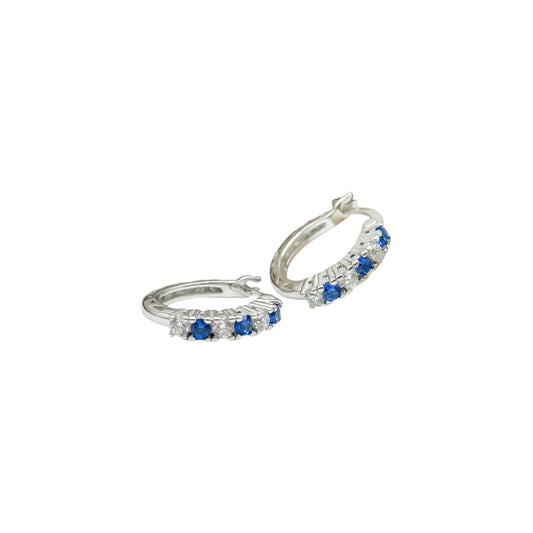 ARRACADA AZULA PLATA .925